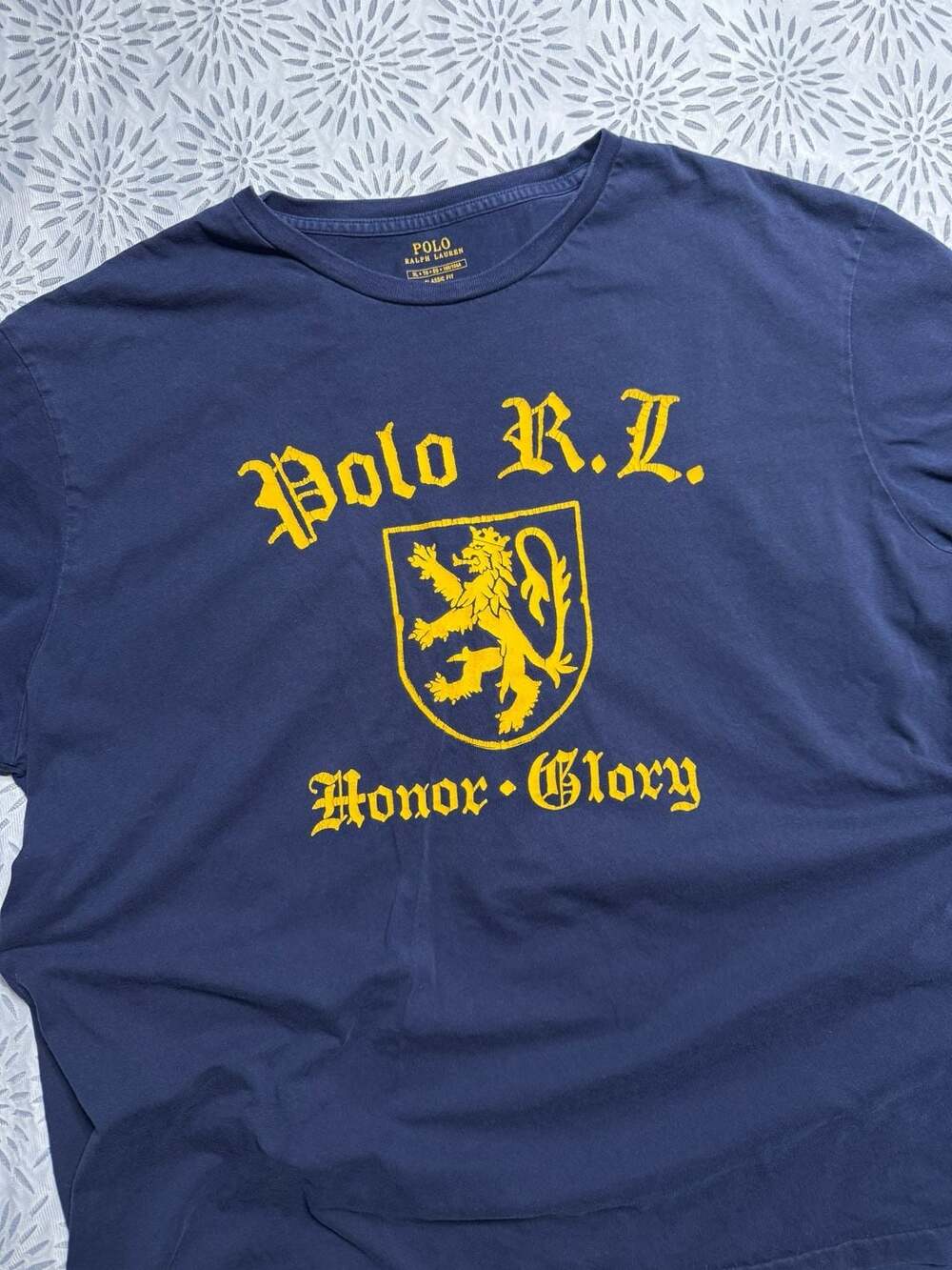 Polo Ralph Lauren Honor Glory Graphic T-Shirt XL Navy Blue